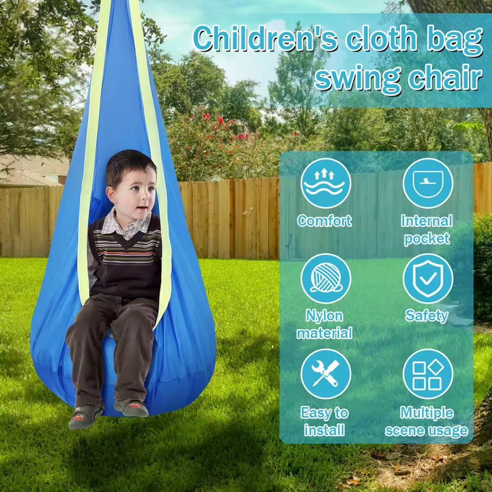 Outdoor Furniture Rocking Chair - Kids Pod Swing Seat Nylon Hanging