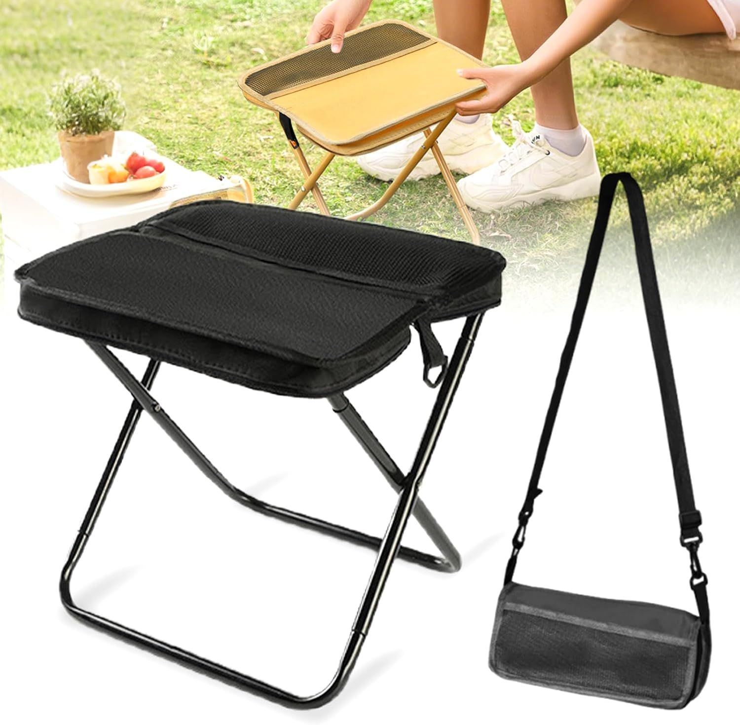 Outdoor Furniture Rocking Chair - GMOX Portable Folding Camping Chair 1.5lbs