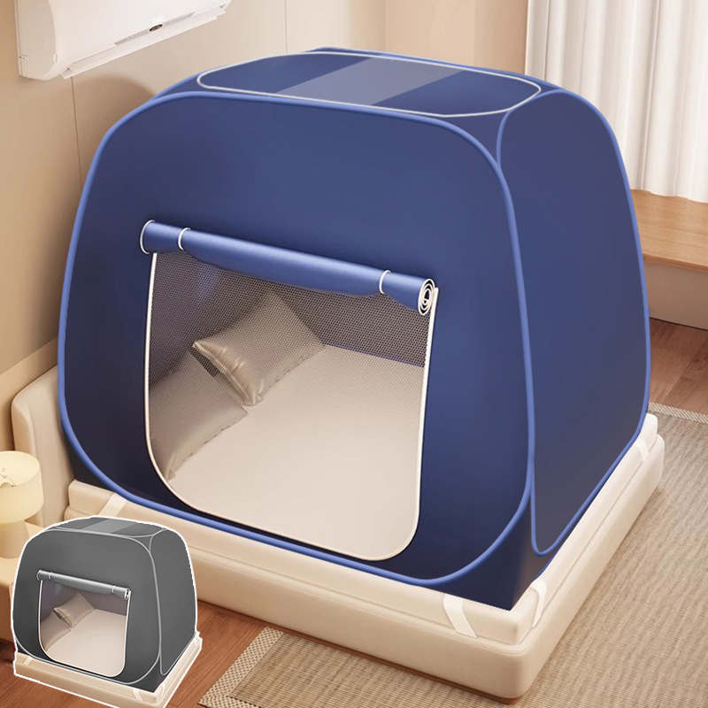 Camping Cot Foldable - 2026 New Grey /Blue Single Door