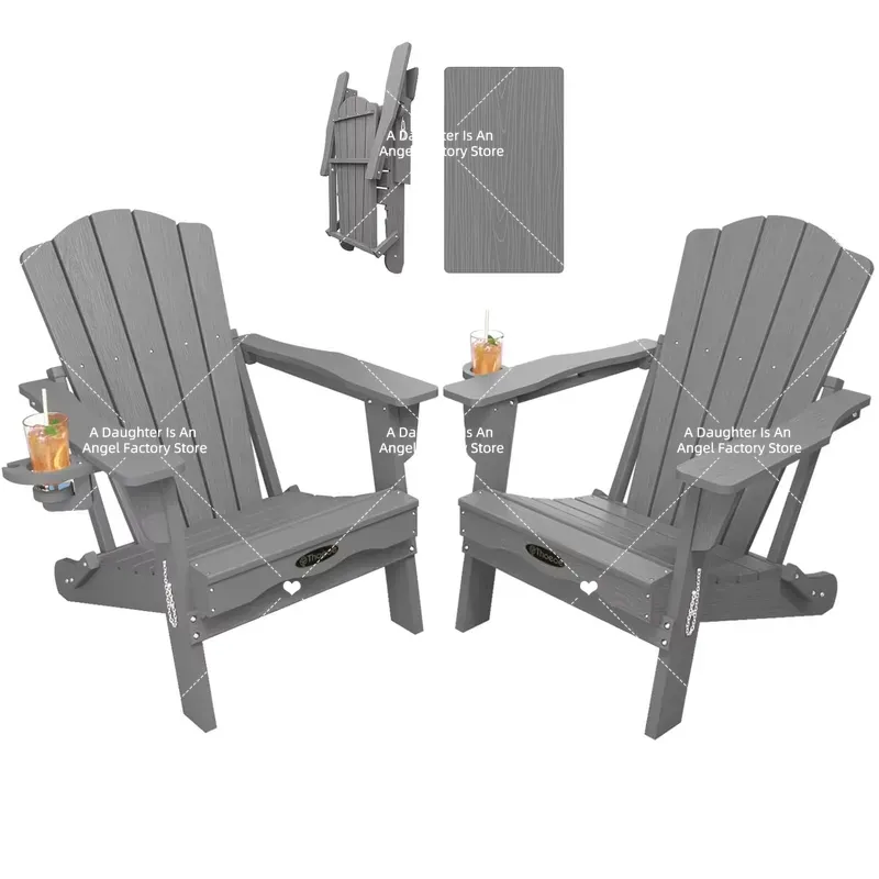 Adirondack Chair Wood - Set of 2 Folding Adirondack Chairs