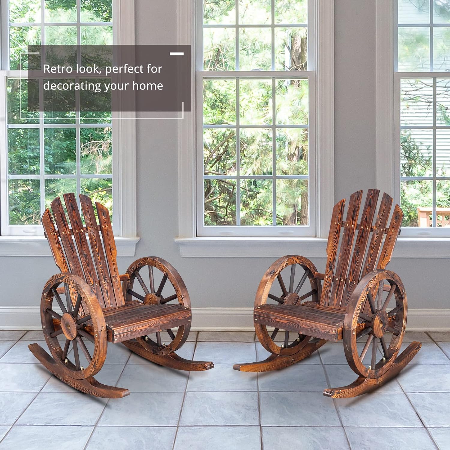 Adirondack Rocking Chair Set o - Adirondack Chair Wood 评论和价格