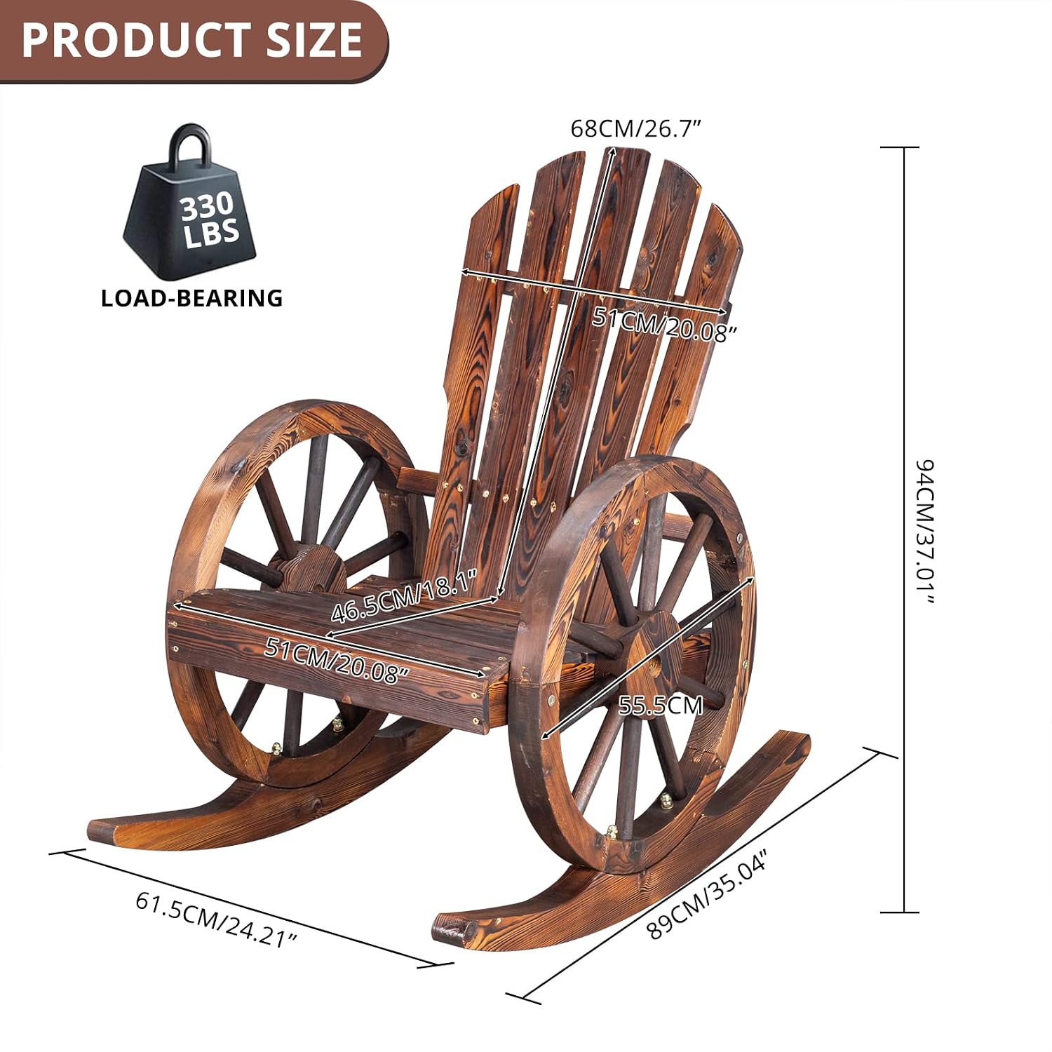 Adirondack Rocking Chair Set o - Adirondack Chair Wood 评论和价格