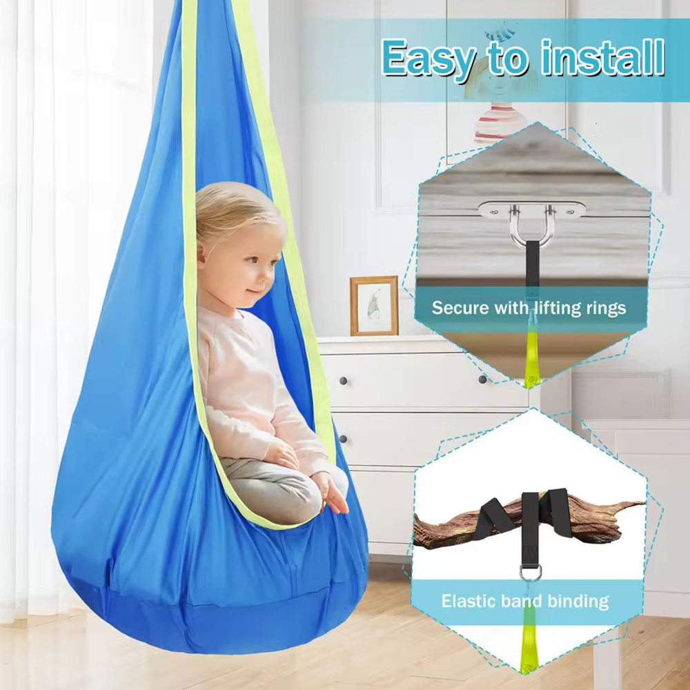 Kids Pod Swing Seat Nylon Hang - Outdoor Furniture Rocking Chair 评论和价格