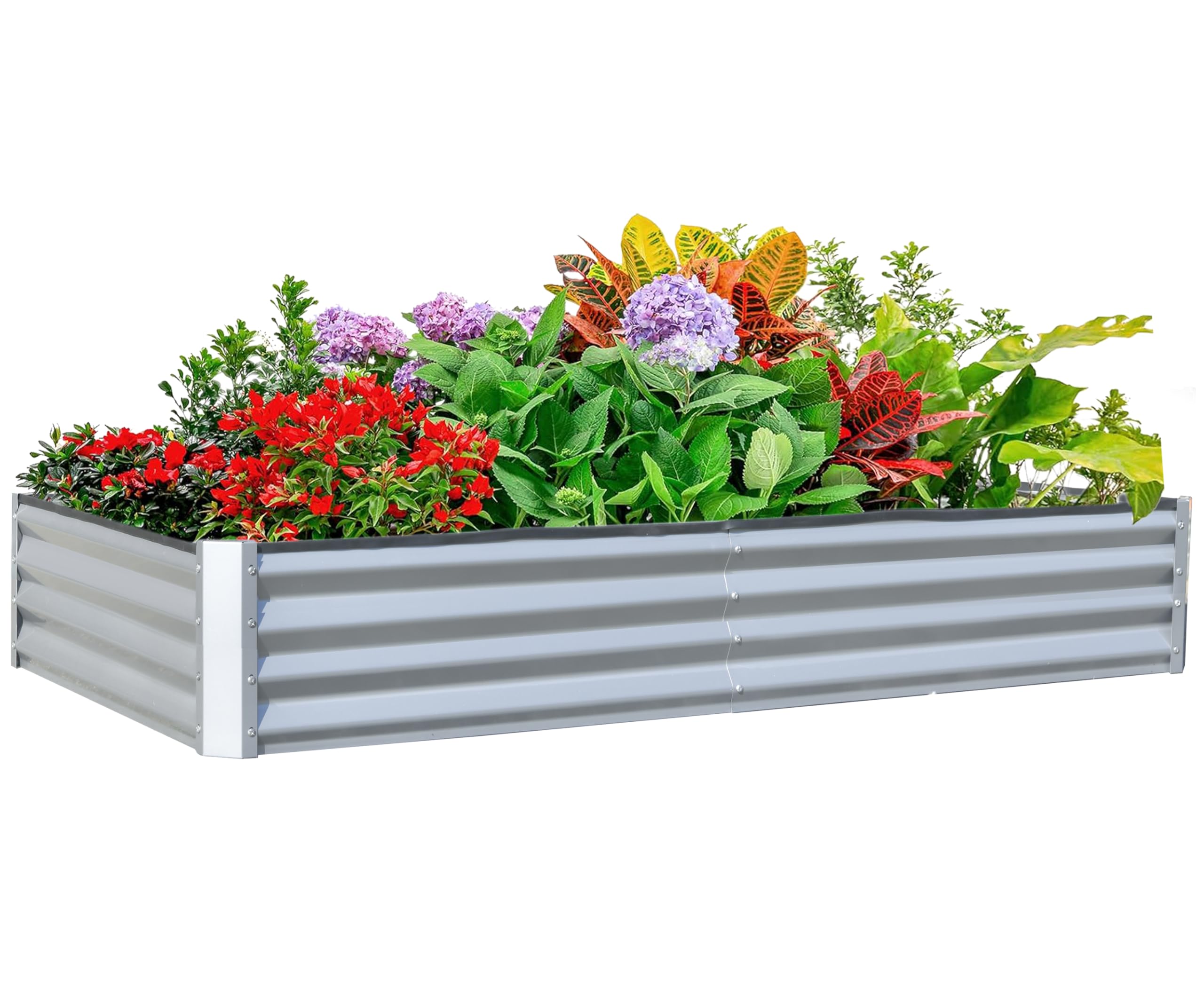 6x3x1ft Galvanized Raised Gard - Planter Raised Metal 评论和价格