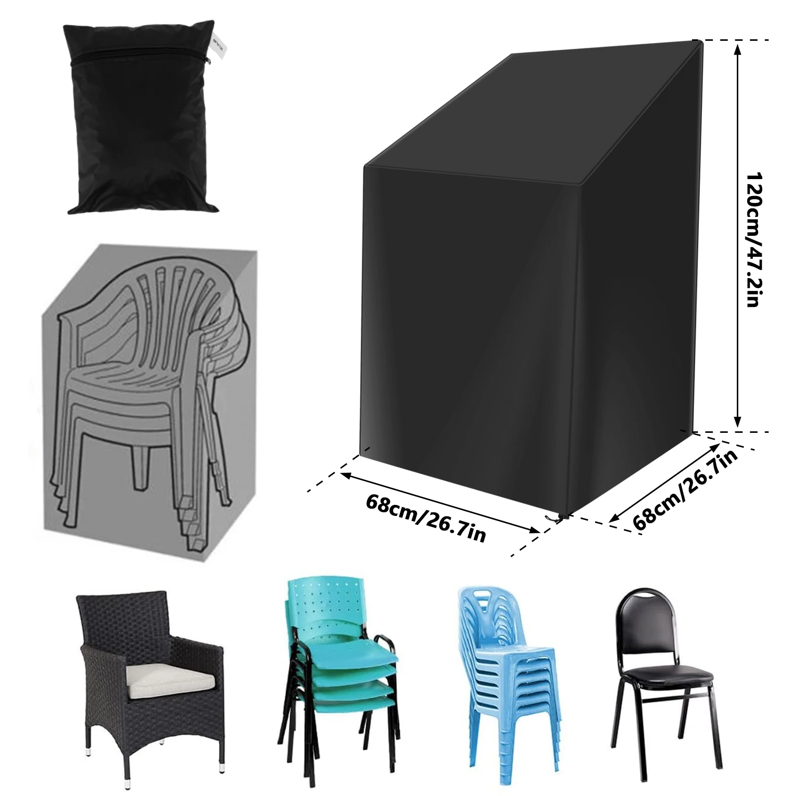 Stacked Chair Dust Cover with  - Outdoor Furniture Paint 评论和价格