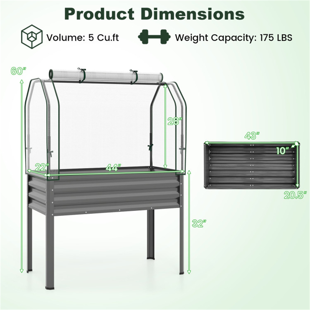 3-in-1 Metal Raised Garden Bed - Planter Raised Metal 评论和价格