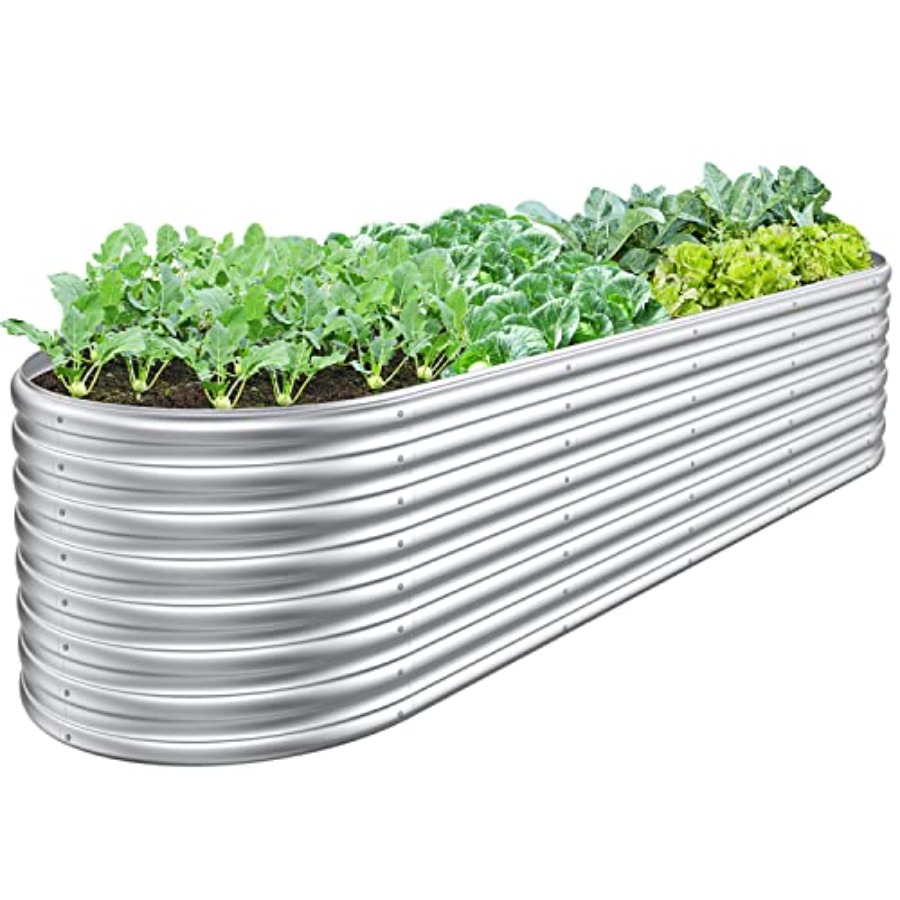 8x2x2/6.5x3.5x2/5x5x2ft Outdoo - Planter Raised Metal 评论和价格
