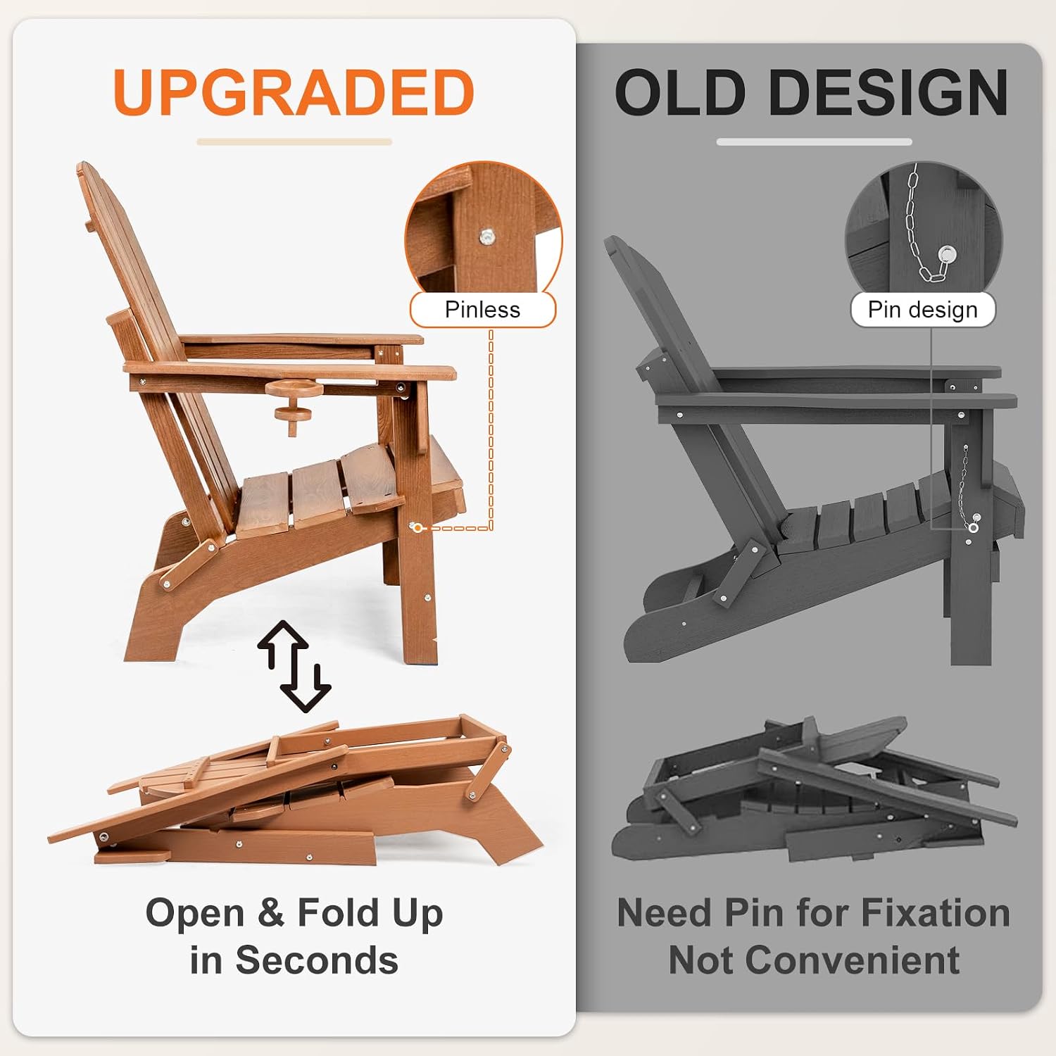 Oversized Folding Adirondack C - Adirondack Chair Wood 评论和价格