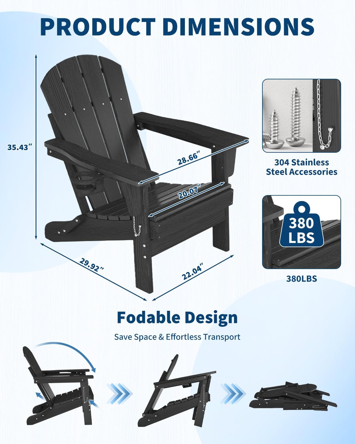 Folding Adirondack Chair HDPE  - Adirondack Chair Wood 评论和价格