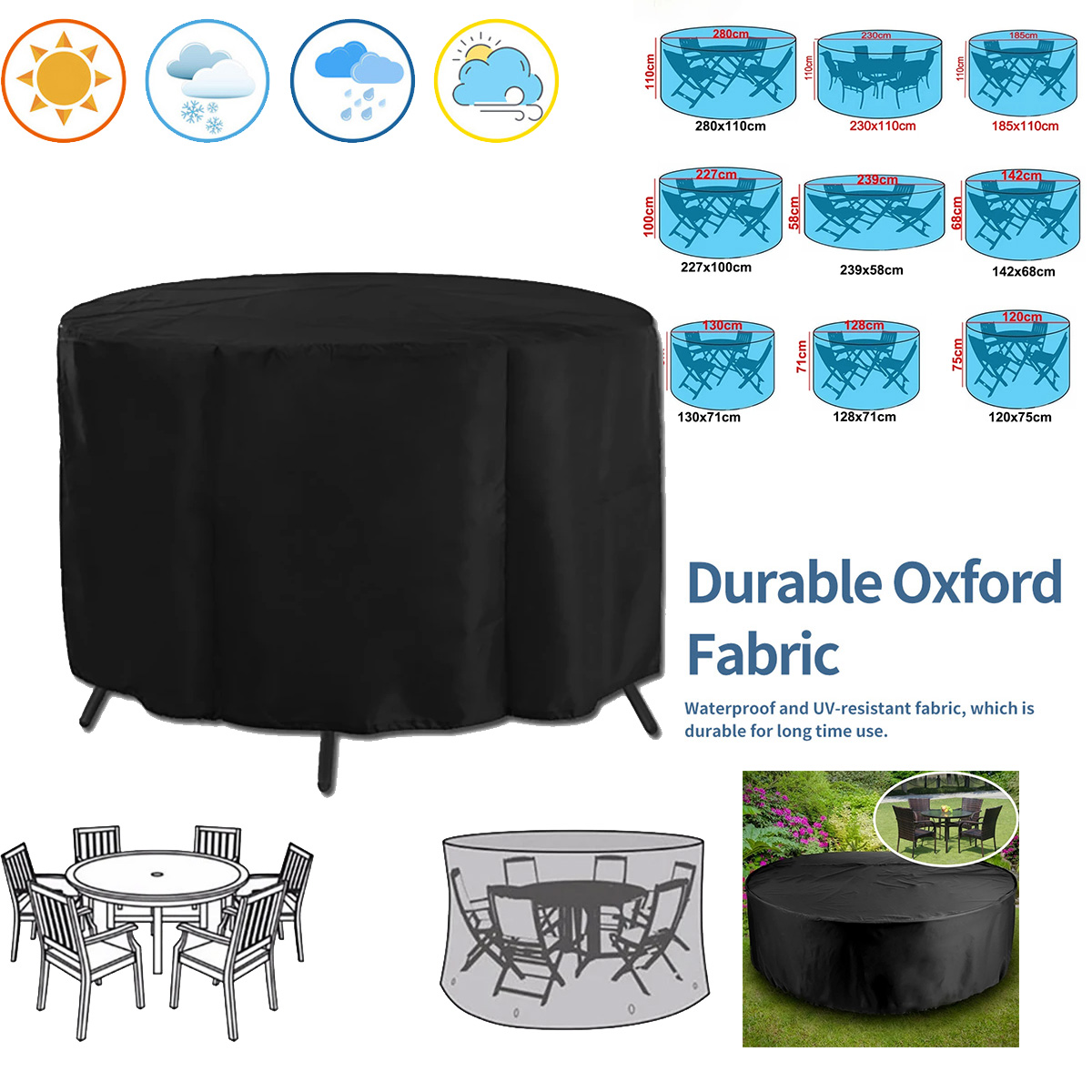 Round Cover Round Outdoor Gard - Outdoor Furniture Paint 评论和价格