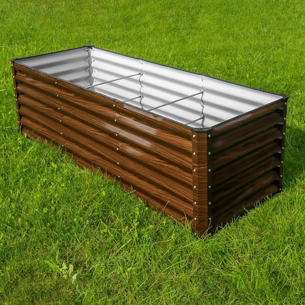 2-Pack 6x2x2T Galvanized Raise - Planter Raised Metal 评论和价格