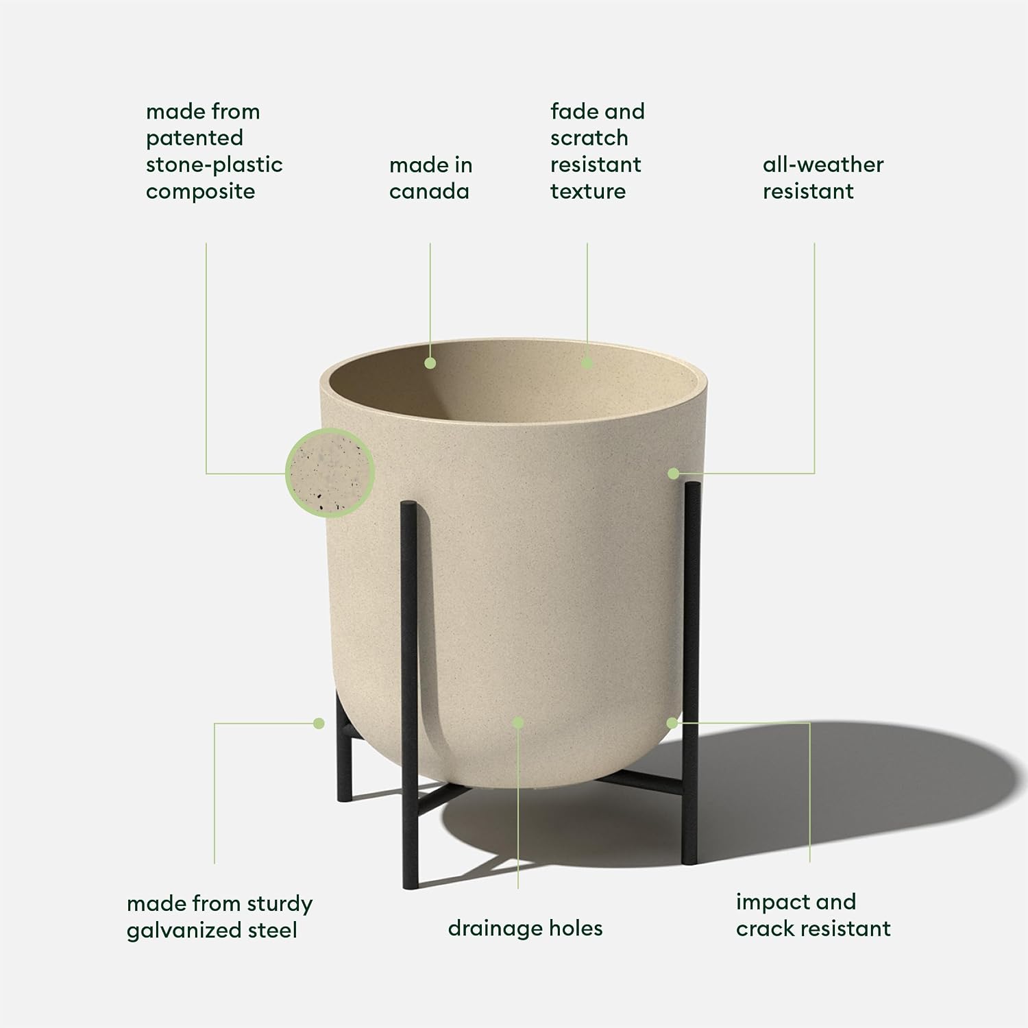Mason Series Raised Lima Plant - Planter Raised Metal 评论和价格
