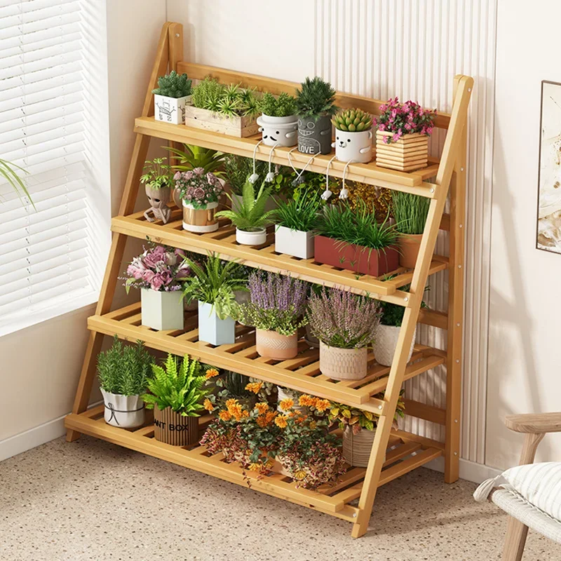 Solid Wood Flower Shelf Plant  - Outdoor Furniture Designer 评论和价格