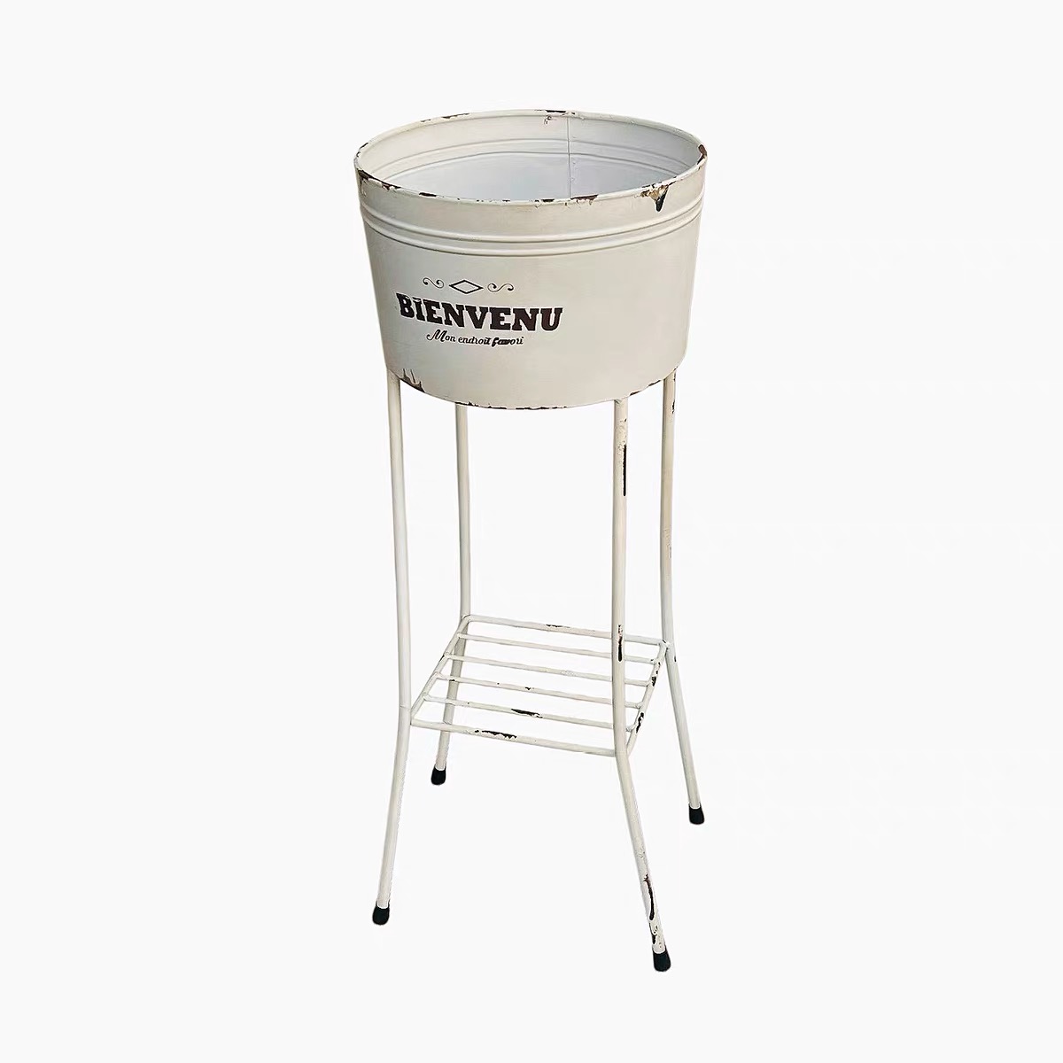 Vintage Metal Planter Stand Ru - Planter Raised Metal 评论和价格