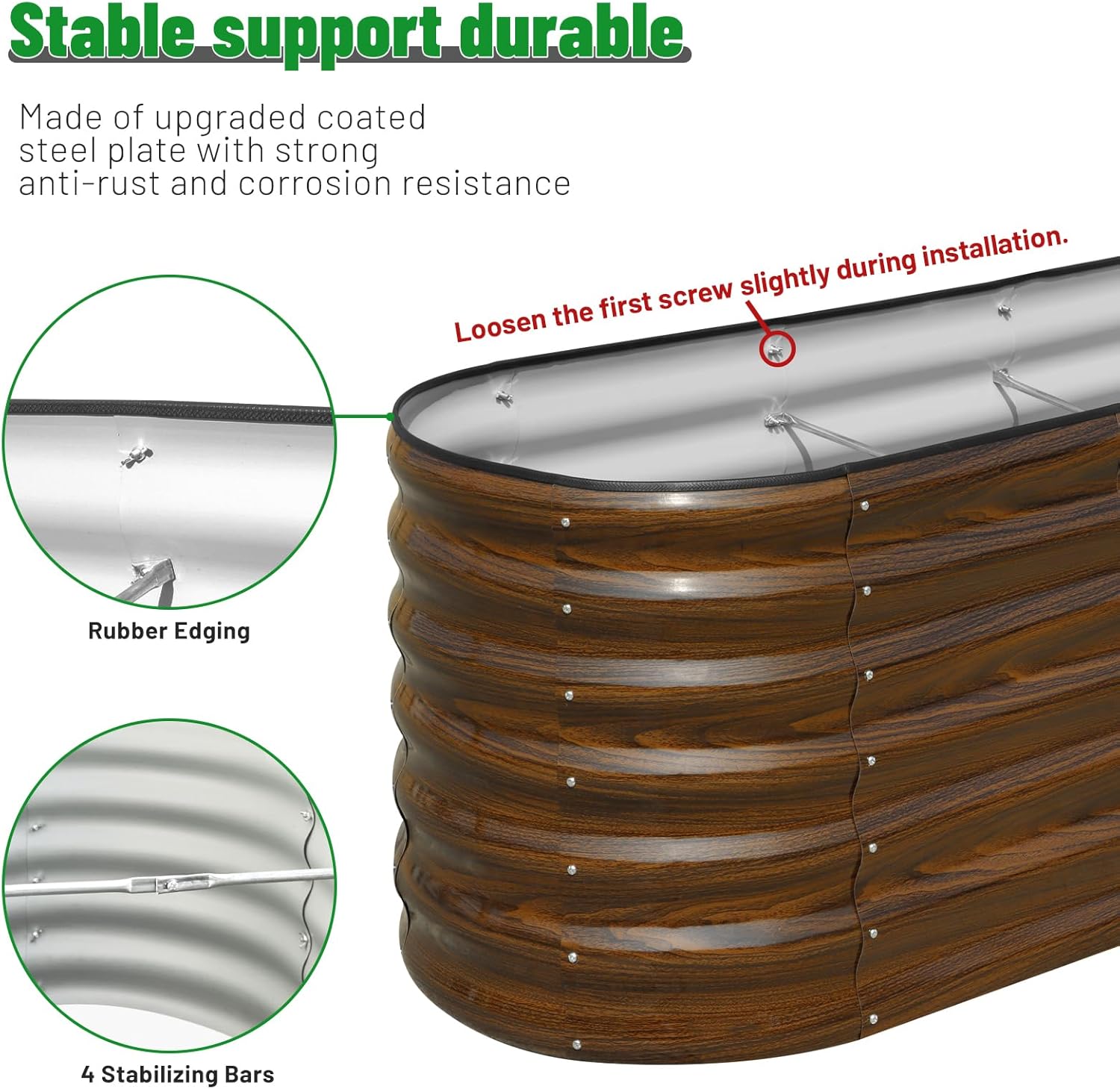 Galvanized Steel Raised Garden - Planter Raised Metal 评论和价格