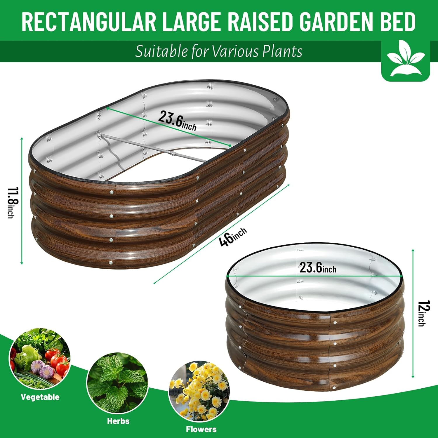 3-Pack Galvanized Steel Raised - Planter Raised Metal 评论和价格