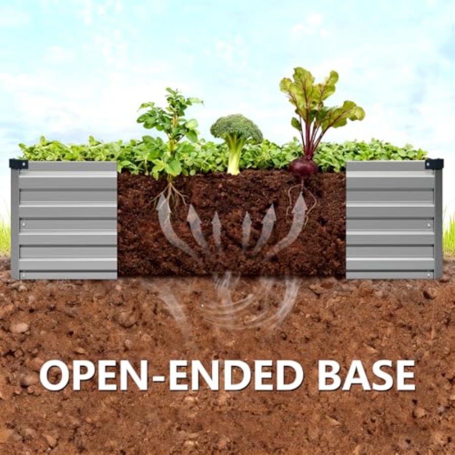 2 Pack 9x3x1FT Galvanized Rais - Planter Raised Metal 评论和价格