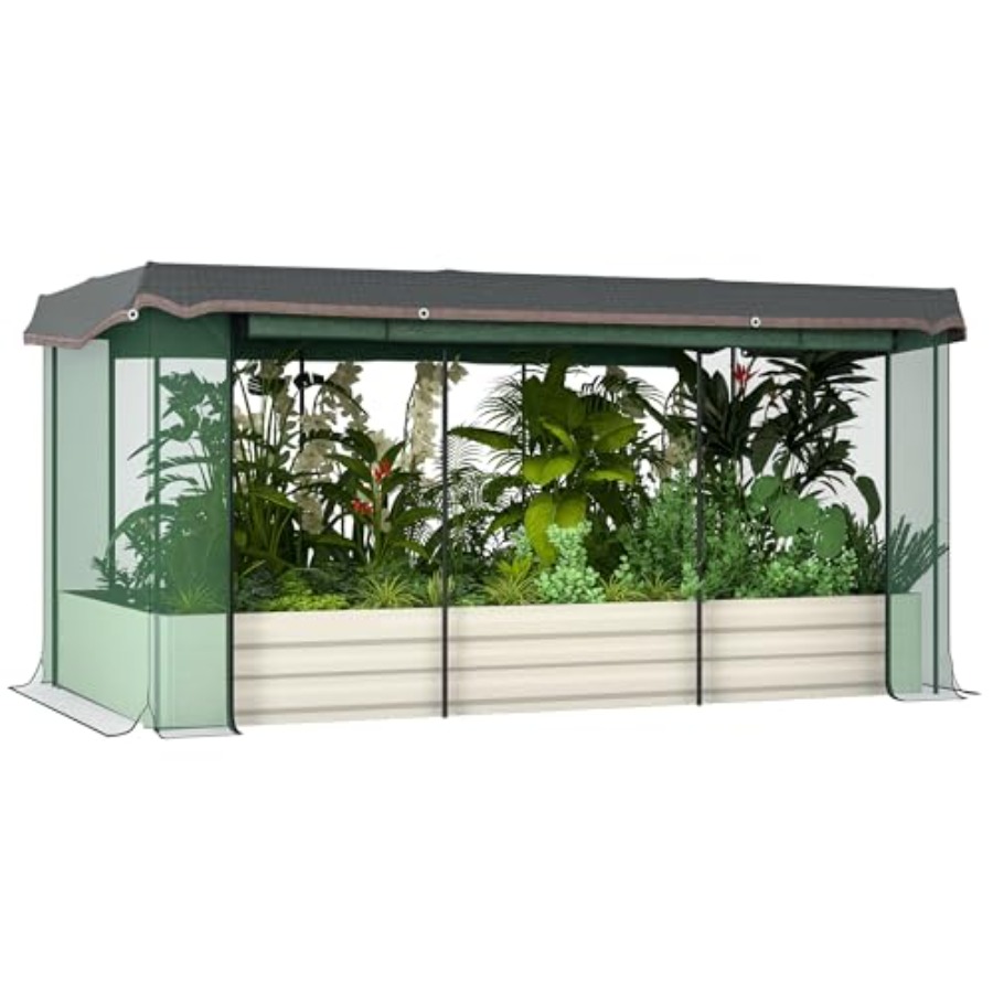 7.3 x 3.4 x 1 ft Galvanized Ra - Planter Raised Metal 评论和价格