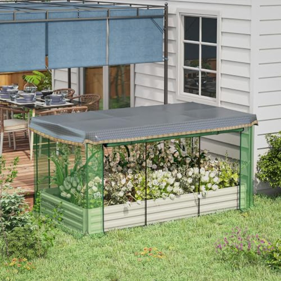 7.3 x 3.4 x 1 ft Galvanized Ra - Planter Raised Metal 评论和价格
