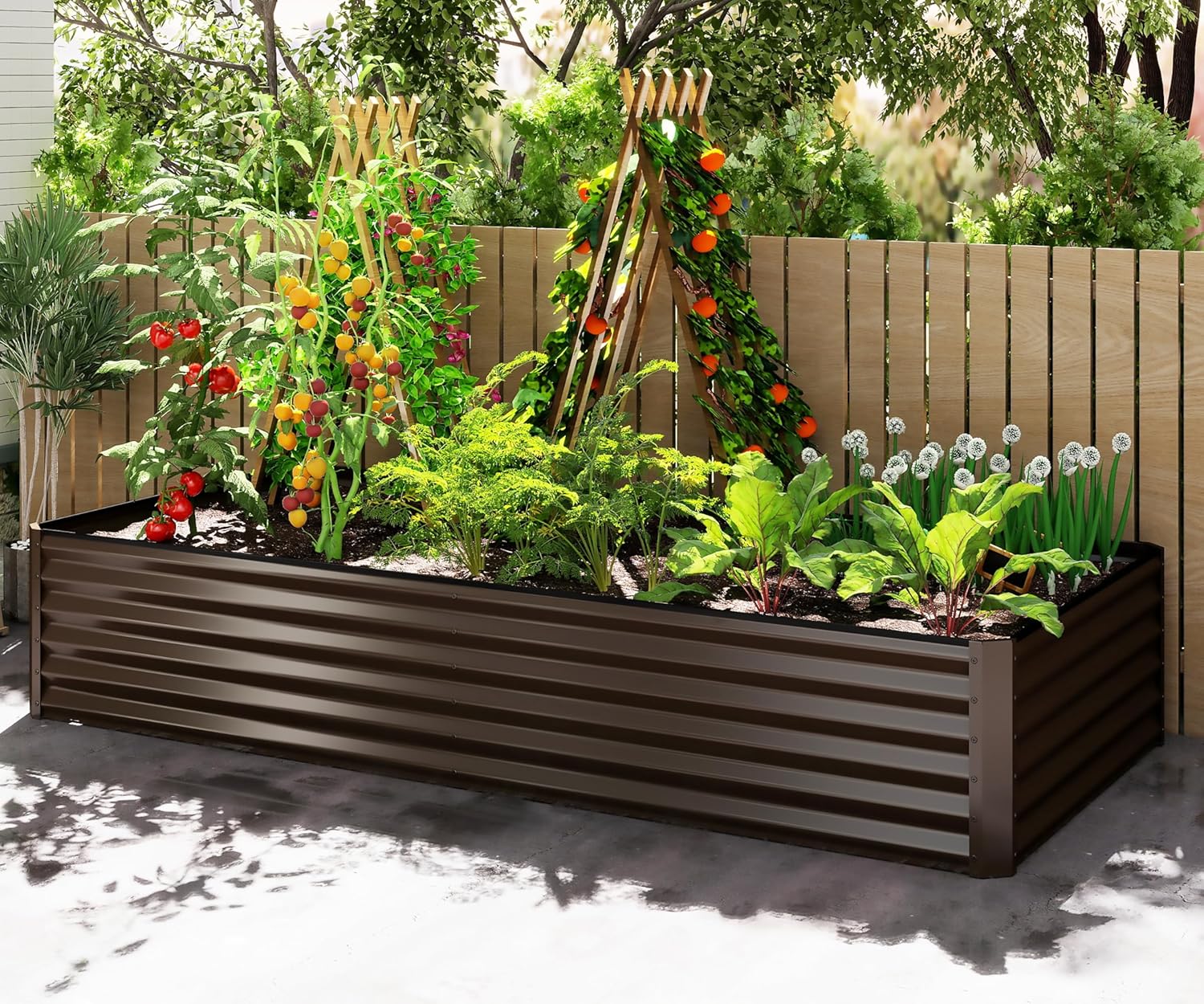 8X4X1.5 Ft Galvanized Raised G - Planter Raised Metal 评论和价格